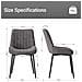 Set Di 2 Sedie Da Pranzo Seduta Imbottita 50x56x83cm - Grigio - Foto miniatura 6
