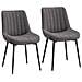 Set Di 2 Sedie Da Pranzo Seduta Imbottita 50x56x83cm - Grigio - Foto miniatura 1