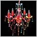 Lampadario in Cristallo 5 Lampadine Multicolore - Foto miniatura 6