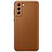 Leather Cover for G996B Galaxy S21+ brown - Foto miniatura 1
