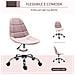 Sedia Girevole Per Scrivania Ufficio Ergonomica Regolabile Rosa - Foto miniatura 5