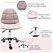 Sedia Girevole Per Scrivania Ufficio Ergonomica Regolabile Rosa - Foto miniatura 8