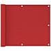 Paravento Da Balcone Rosso 75x600 Cm In Hdpe - Foto miniatura 1