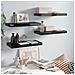 Scaffali A Parete 4 Pz Nero Lucido 50x23x3,8 Cm In Mdf - Foto miniatura 1