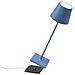 Lampada A Led Da Tavolo Poldina Pro Blu Avio Ricaricabile E Dimmerabile Con Batteria Fino A 12 Ore. Da Uso Esterno Ip65 - Foto miniatura 2