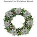 Glitter Natale Fiori Plastica Argento 10 Parti - Foto miniatura 2
