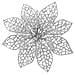 Glitter Natale Fiori Plastica Argento 10 Parti - Foto miniatura 5