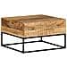 Tavolino Da Salotto 68x68x41 Cm In Legno Di Mango Grezzo - Foto miniatura 1