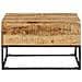 Tavolino Da Salotto 68x68x41 Cm In Legno Di Mango Grezzo - Foto miniatura 3