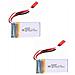 2 Pezzi Batteria Lipo Ricaricabile (7.4v 700mah) Per Rc Drone Quadricottero Mjx X600 - Foto miniatura 1