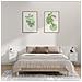 Testiera Per Letto Con Comodini In Legno Multistrato Bianco - Foto miniatura 1