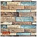 Pannelli 3d Autoadesivi In Pe 70x70cm Mattoni O Legno Resistenti, Isolanti, Idrorepellenti, Economici - Patchwork Turchese Fg03 - Foto miniatura 1