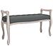 Panca Grigio Scuro 110x45x60 Cm In Tessuto - Foto miniatura 2