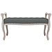 Panca Grigio Scuro 110x45x60 Cm In Tessuto - Foto miniatura 3