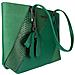 Borsa Shopper Scamosciata Con Stampa Serpente - Paris - Verde - Foto miniatura 4