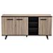 Credenza Bassa Contemporanea In Rovere Spazzolato E Nero Opaco 161 Cm - Foto miniatura 1