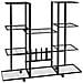 Portafiori Con Ruote 94,5x24,5x91,5 Cm Ferro Nero - Foto miniatura 2