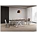 Tavolo allungabile 90x120/380 cm Plaker noce gambe bianche - Foto miniatura 3