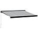 Tenda Da Sole Antracite E Bianca 3x2,5 M Tessuto E Alluminio - Foto miniatura 2