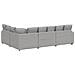 Divano Modulare con Cuscini in Tessuto Grigio Nuvola - Foto miniatura 8