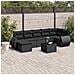 Set Divani da Giardino con Cuscini 8 pz Nero in Polyrattan - Foto miniatura 2
