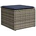 Set Divani da Giardino 9 pz con Cuscini Grigio in Polyrattan - Foto miniatura 6