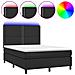 Giroletto a Molle con Materasso e LED Nero 140x200cm Similpelle - Foto miniatura 1