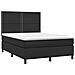 Giroletto a Molle con Materasso e LED Nero 140x200cm Similpelle - Foto miniatura 3