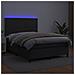 Giroletto a Molle con Materasso e LED Nero 140x200cm Similpelle - Foto miniatura 4