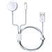 Cavo 2 In 1 Da Usb-a A Induzione / Lightning Per Iphone E Apple Watch, Bianco - Foto miniatura 1