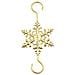 Piccoli Ganci A Fiocco Di Neve - Set Di 10 Ganci In Metallo Per Decorazioni Natalizie Gold - Foto miniatura 2