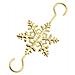 Piccoli Ganci A Fiocco Di Neve - Set Di 10 Ganci In Metallo Per Decorazioni Natalizie Gold - Foto miniatura 3