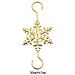 Piccoli Ganci A Fiocco Di Neve - Set Di 10 Ganci In Metallo Per Decorazioni Natalizie Gold - Foto miniatura 4