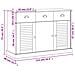 Credenza con Cassetti VIGO 113x40x75 cm Legno Massello di Pino - Foto miniatura 9