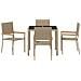 Set da Pranzo per Giardino 5 pcs Beige 90 x 90 x 75 cm - Foto miniatura 7