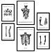 Set Di 6 Stampe Anatomia Muscoli, Gamba, Braccio, Colonna Vertebrale, Bacino Perfetto Per Decorare Studi O Studi Medici A3 & A4 Senza Cornice - Foto miniatura 1