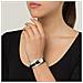 Bracciale In Pelle Nera Argento Gd Doppio Giro - Foto miniatura 2