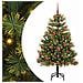 Albero di Natale artificiale pieghevole con coni Verde 150 cm - Foto miniatura 1