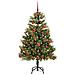 Albero di Natale artificiale pieghevole con coni Verde 150 cm - Foto miniatura 3