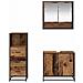 Set di mobili per il bagno con cassetto 3 pcs Legno vecchio - Foto miniatura 9