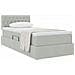 Letto con Contenitore Grigio chiaro 90 x 200 cm Velluto - Foto miniatura 3