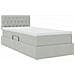 Letto con Contenitore Grigio chiaro 90 x 200 cm Velluto - Foto miniatura 5
