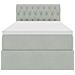 Letto con Contenitore Grigio chiaro 90 x 200 cm Velluto - Foto miniatura 7
