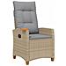 Poltrona reclinabile con tavolino 62 x 64 x 112 cm polyrattan - Foto miniatura 1