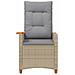 Poltrona reclinabile con tavolino 62 x 64 x 112 cm polyrattan - Foto miniatura 2