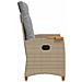 Poltrona reclinabile con tavolino 62 x 64 x 112 cm polyrattan - Foto miniatura 3