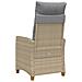 Poltrona reclinabile con tavolino 62 x 64 x 112 cm polyrattan - Foto miniatura 4