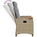 Poltrona reclinabile con tavolino 62 x 64 x 112 cm polyrattan - Foto miniatura 6
