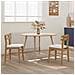 Sedia da pranzo 2 pcs Naturale e chiaro Legno di gomma solido - Foto miniatura 3
