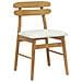 Sedia da pranzo 2 pcs Naturale e chiaro Legno di gomma solido - Foto miniatura 4